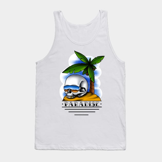 Skull on a beach Tank Top by Smurnov